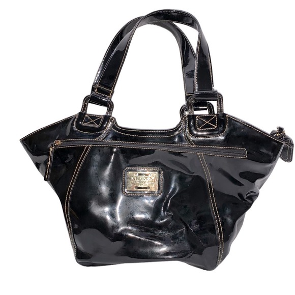 Maxx New York Signature - vegan patent leather purse/tote bag - Picture 1 of 13